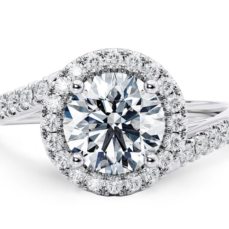 Kew Halo White Gold (18k) Engagement Rings
