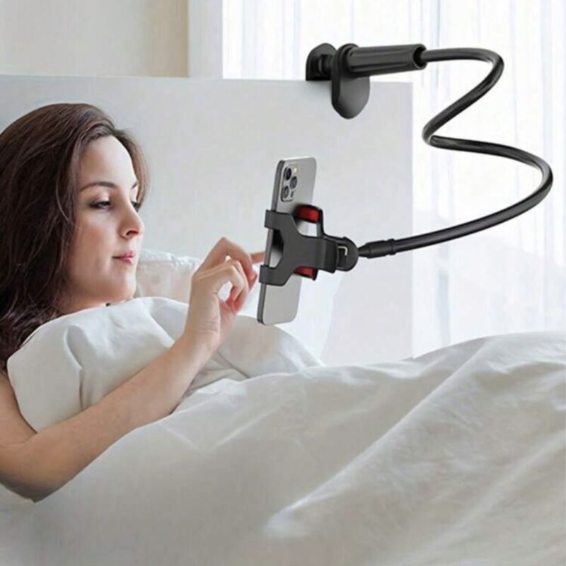 1 Piece 360° Rotatable Tablet and Phone Holder with Spiral Base for Relaxing in Bed, Mount for Mobile Phone and Tablet