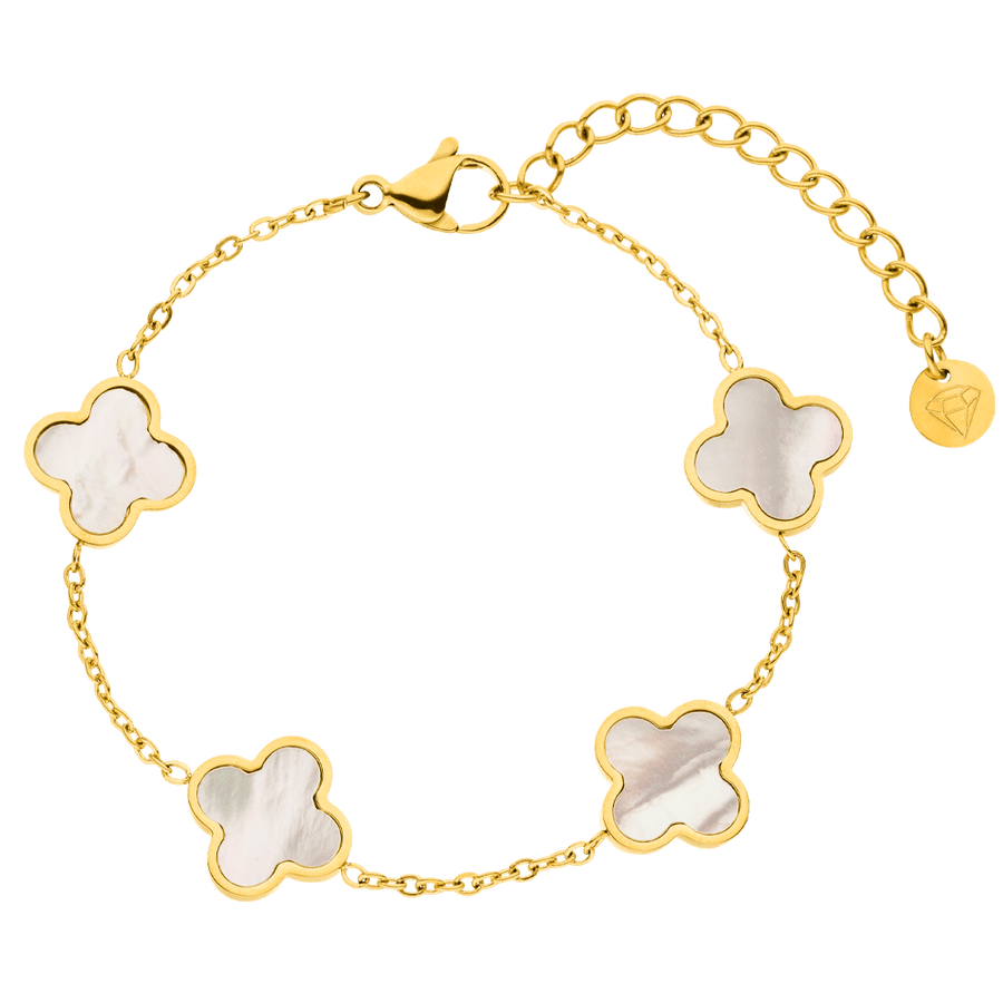 Clover Mother-of-Pearl Bracelet | 18K Gold-Plated