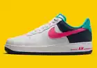 Nike Air Force 1 '07 Shoes White Thunder Blue Pink HF4849-100 Men's Sizes NEW