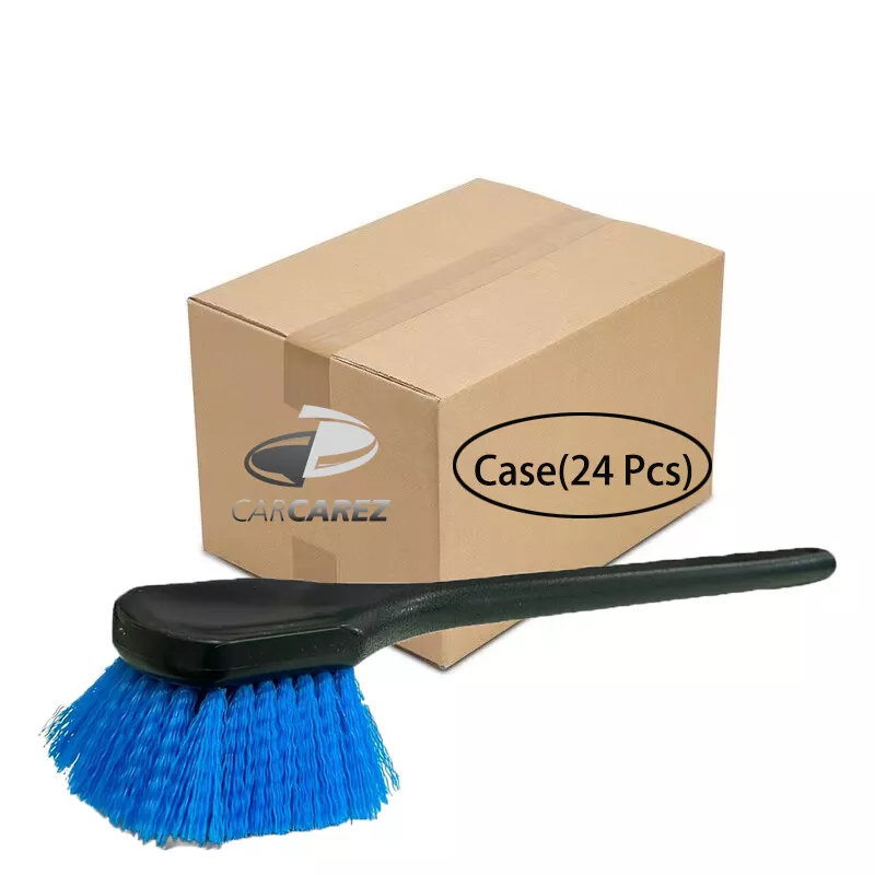 Car Tire Wheel Wash brush long straight Handle stiff Bristle Case(24 Pcs)