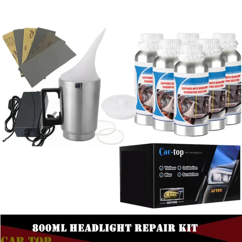 Pro Headlight Restoration Repair Tool Liquid Car Polymer Kit Chemical Polishing