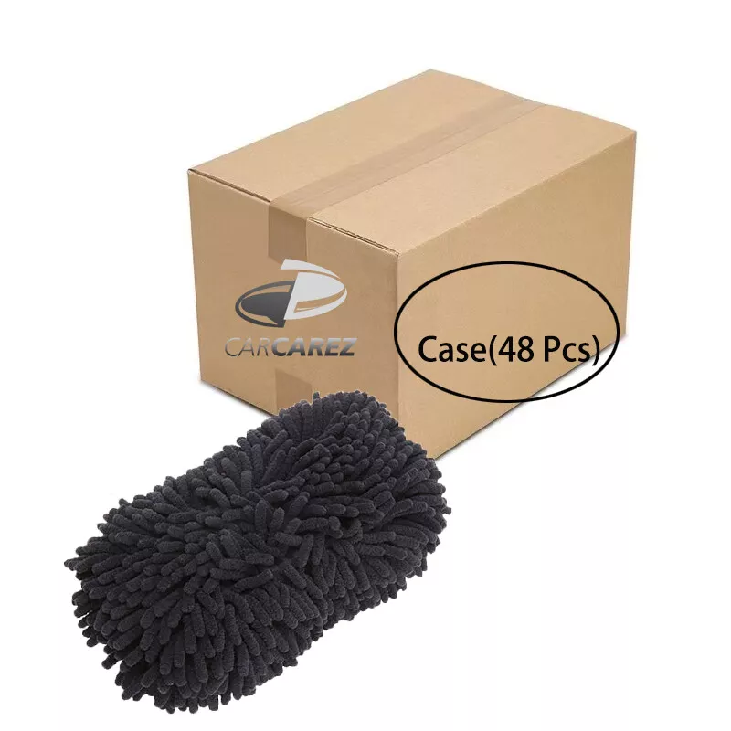 Wholesale 48 Pcs Microfiber Chenille Car Wash Sponge Auto Care Brush Pad