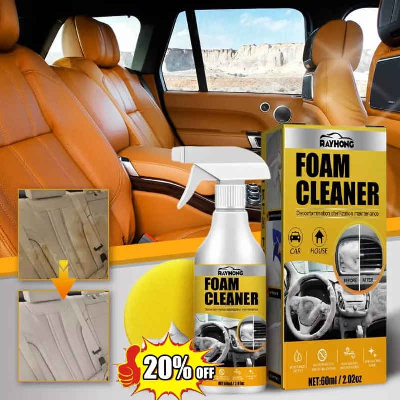 Car Interior Foam Cleaner Seat Headliner Dashboard Waterless Stain Removal Spray