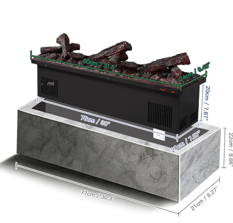 3D atomizing fireplace