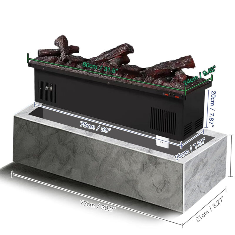 3D atomizing fireplace