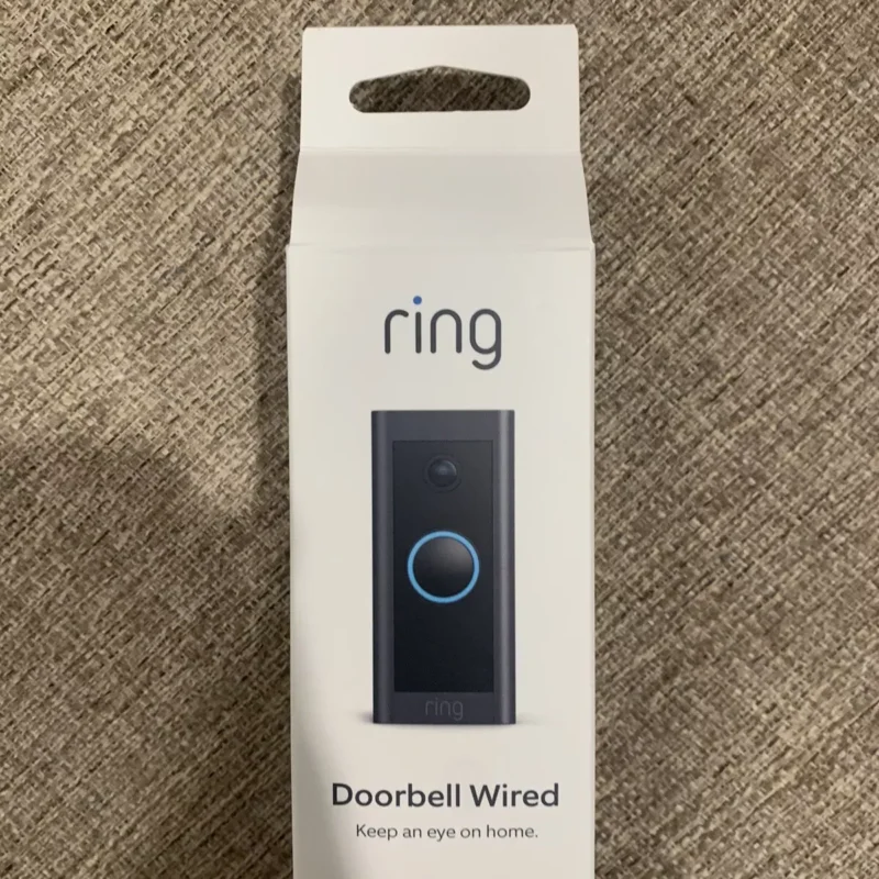 Ring Video Doorbell Wired Night Vision 2.4 GHz wifi 1080p HD Camera - Black