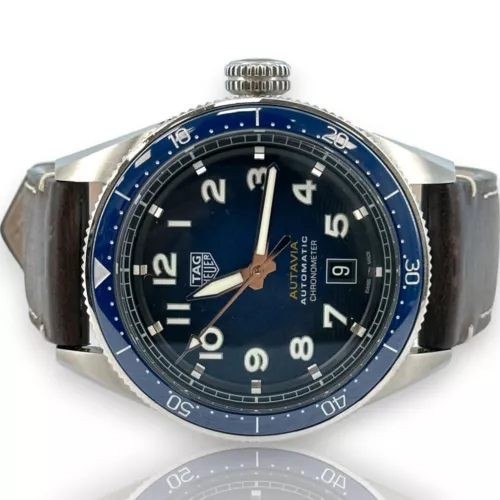 Tag Heuer WBE5116 Autavia 42mm Stainless Steel Blue Calibre 5 Watch