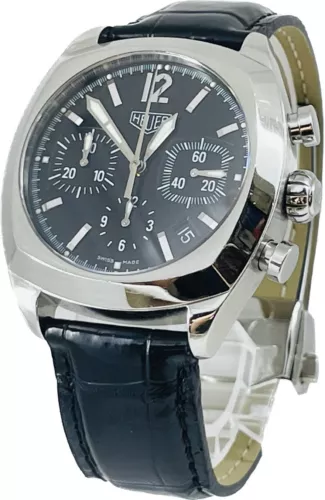Tag Heuer Monza CR2110.FC6161 Black Mens Automatic Watch Excellent++ A1352