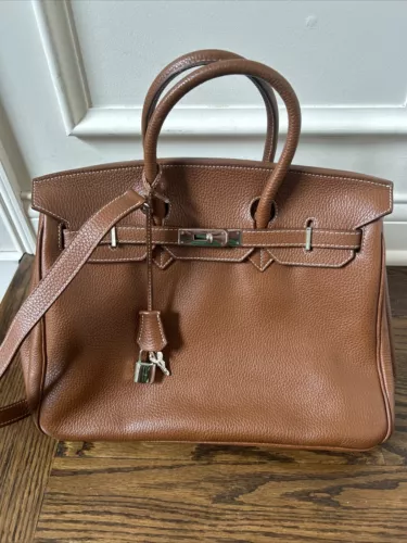 Buti Luxury Handbag in Soft Calf Leather Handbag - Brown Teddy Blake Caty Bag