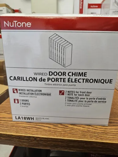 Broan-NuTone LA18WH Doorbell Traditional Musical Wired Door Chime for Home