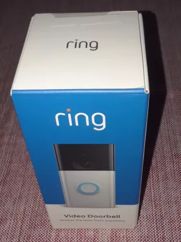 New RING, 1080p HD Video Wireless 2.4GHz WiFi Doorbell Camera, Built-in Battery