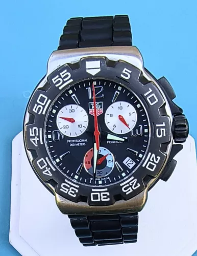 MEN'S TAG HEUER FORMULA 1 CHRONOGRAPH BLACK WATCH - CAC1110-0