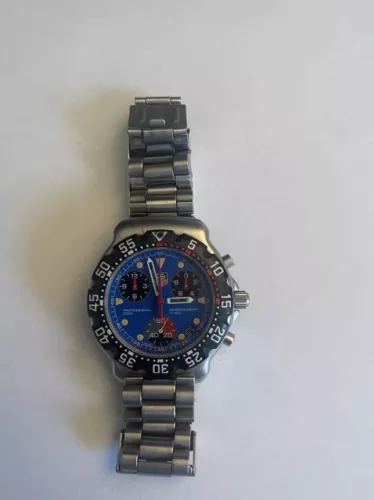 Tag Heuer CA1210-1 Mens Watch Formula 1 Chronograph Black Blue F1 Silver BROKEN
