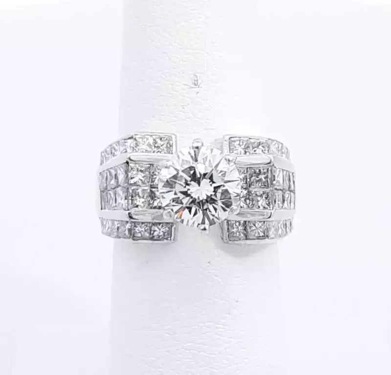 Approx. 4.65ctw Diamond Ring In 18k Yellow Gold 10.34 Grams Size 6 Eb0724oxxzsa