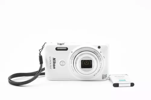 Junk Nikon Coolpix S6900 White Compact Digital Camera used