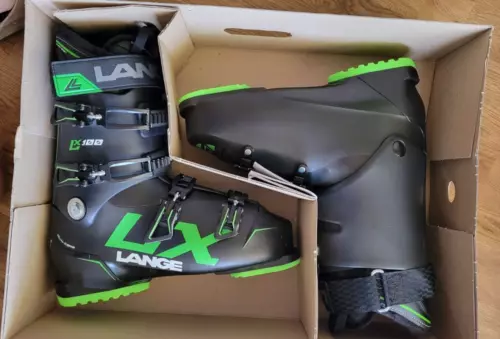 New ListingLange LX 100 Ski Boots Mens Sz 29.5 (12) Brand New Black Deep BL/Green