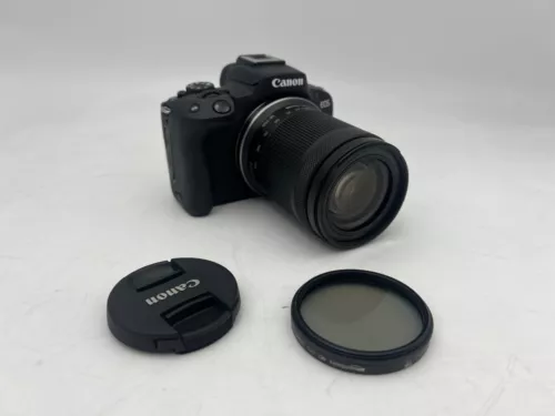 Canon EOS R50 Mirrorless Camera 24.2MP 18-150mm Lens + 55mm MC CPL Filter READ