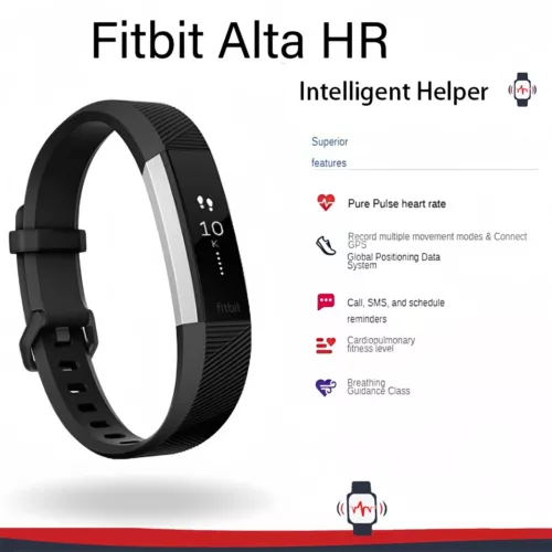 Fitbit Alta HR Fitness Wristband Heart Rate Tracker Sleep Monitor - Black Small
