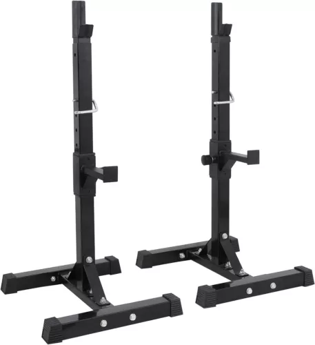 2PCS Squat Rack Adjustable 40"-66" Dumbbell Barbell Rack Bench Stand Max 550Lbs