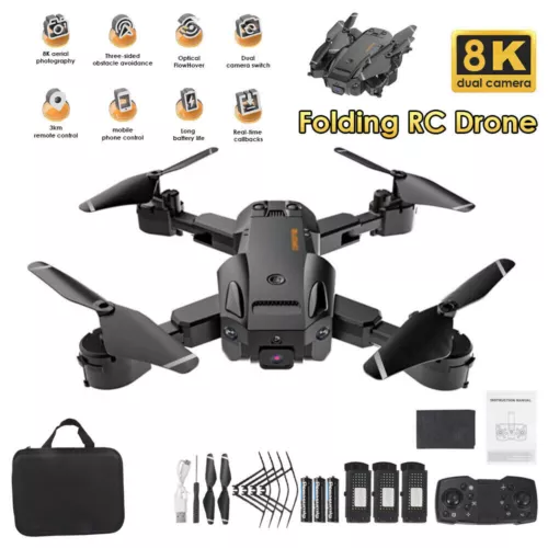 8K Professional Drone HD 5G 3km RC Obstacle Avoidance Aerial Photography NEW