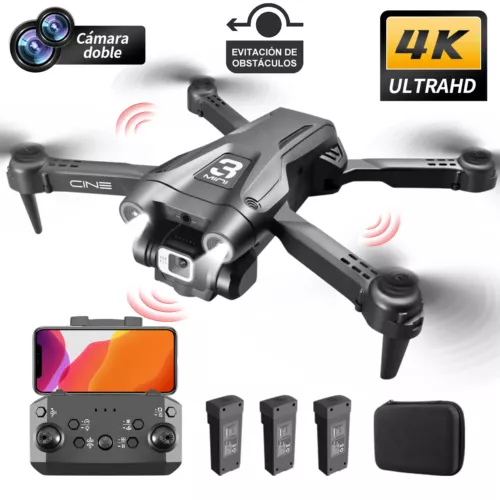 Deerc D96 Drone 4K HD Dual Camera Foldable FPV RC Quadcopter 3 Batteries 36mins