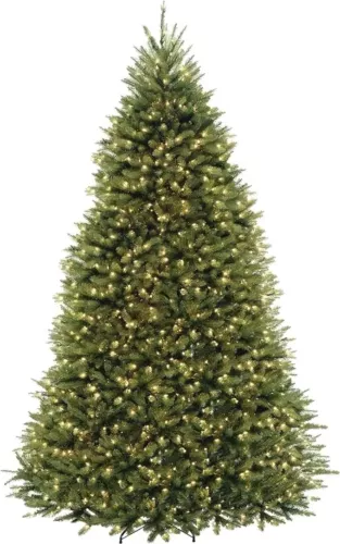 National Tree Company Pre-Lit Dunhill Fir Hinged Full LED Artificial Tree 9 ft