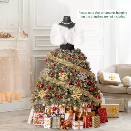 5 FT Artificial Mannequin Tree with 465 Branch Tips 50 Warm White LED Lights