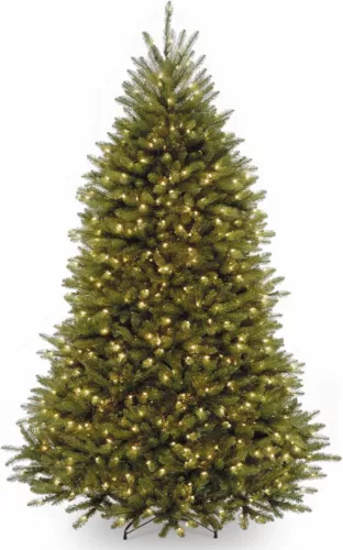 National Tree Company Pre-Lit Artificial Full Christmas Tree, Green, White Light