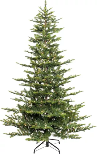 Puleo International 6.5 Foot Pre-Lit Aspen Fir Artificial Christmas Tree