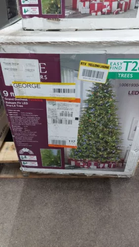 9ft Pre-Lit LED Grand Duchess Twinkling Balsam Fir Artificial Tree Tictok