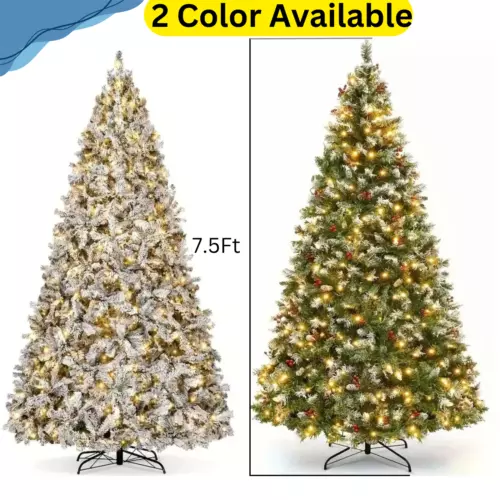 Home Decorators 7.5 ft Pre-Lit LED Grand Duchess Balsam Fir Christmas Tree-USA