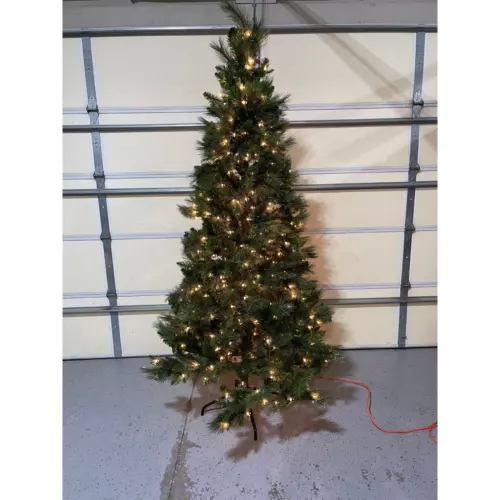Puleo International 7.5 Foot Pre-Lit Renaissance Artificial Christmas Tree