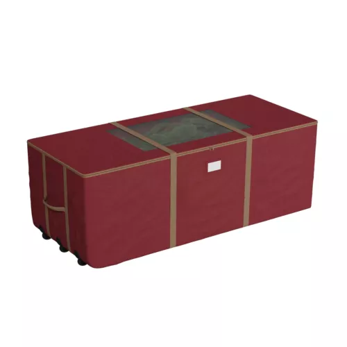 Elf Stor Rolling Christmas Tree Storage Bag, fits up to 12ft Tree, Red 12 ft