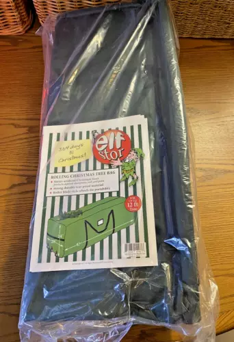 Elf Stor Rolling Christmas Tree Storage Bag 12FT, Green NEW