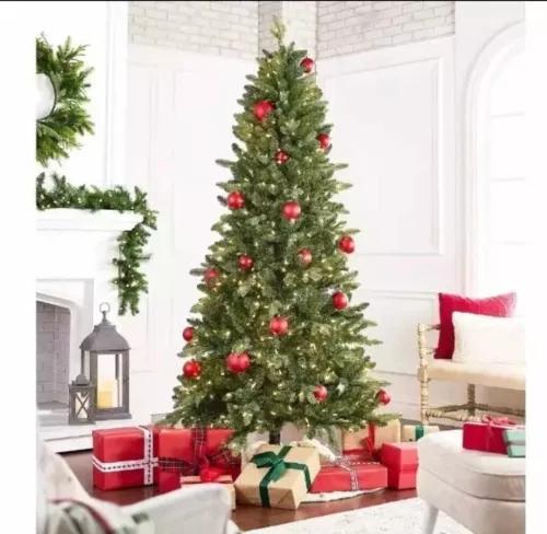 Bethlehem Lights 7' POPULAR Green Color Flip LED Tree w/ Storage Bag... NEW~OB