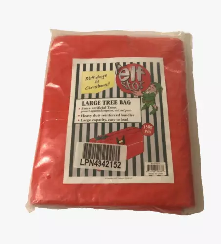 New ListingElf Stor Red Holiday Christmas Tree Canvas Storage Bag Large 9 Foot Tree Sealed