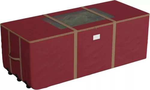 Elf Stor Rolling Christmas Tree Storage Bag, fits up to 12ft Tree, Red