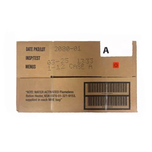 MRE U.S. Military Ready to Eat Meals INSP 2025 - Case, 1, 2, 4, 6 Pack Options